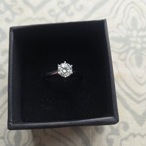 Certified 1 CT Moisanite Ring